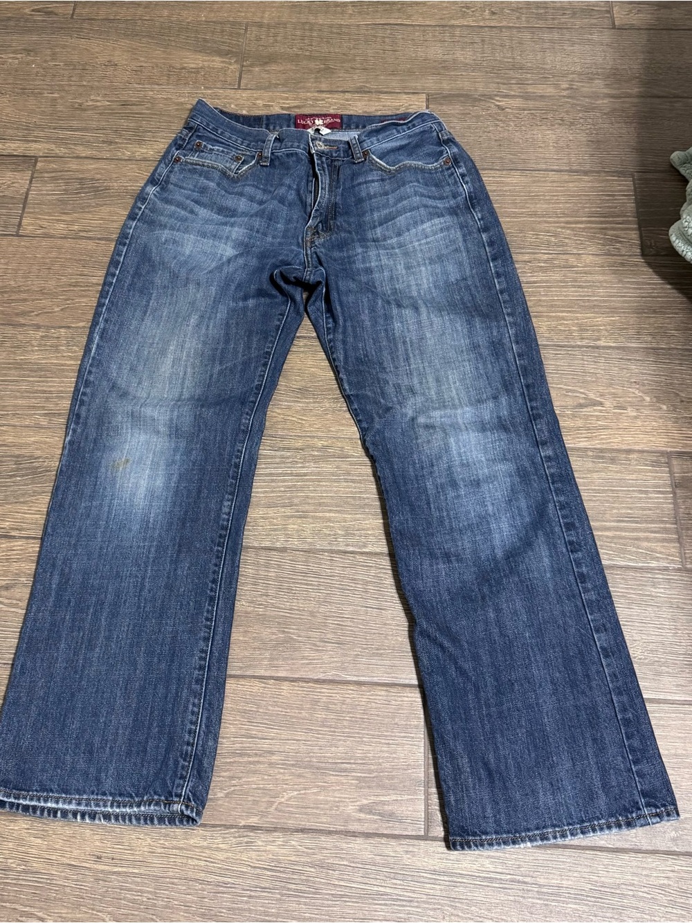 Lucky Brand Men's Relaxed Straight Jeans in Dark Blue Wash 32X32